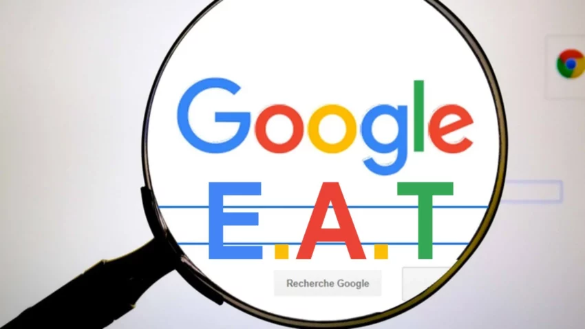 Cette image représente le concept de Google E.A.T (Expertise, Autorité, Fiabilité) et son importance dans l'évaluation de votre stratégie SEO. L'image met en évidence une loupe symbolisant l'analyse et la compréhension approfondies. Elle illustre l'interconnexion entre l'expertise, l'autorité et la fiabilité pour établir une présence en ligne solide et améliorer le classement dans les moteurs de recherche.