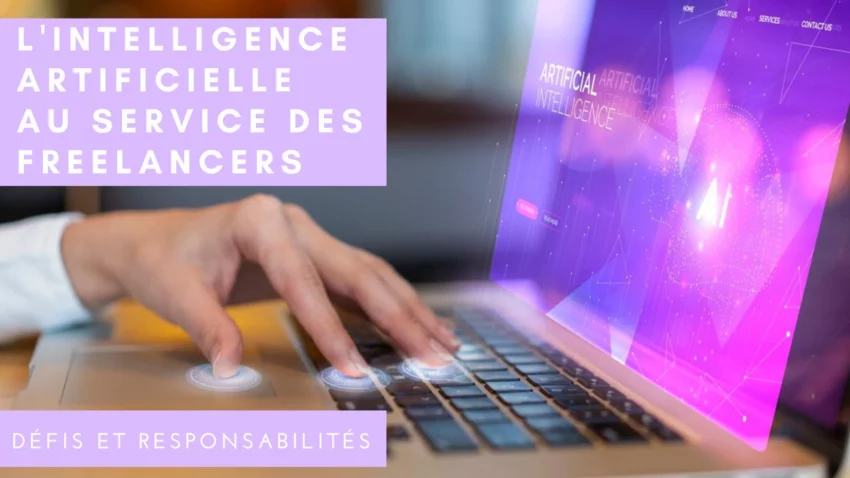 Un freelancer travaillant avec l'aide de l'intelligence artificielle