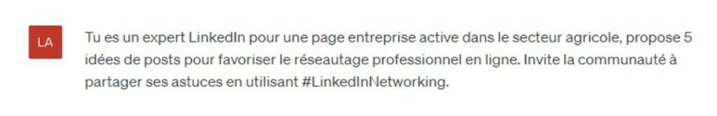 ChatGPT prompt pour Encourager le réseautage professionnel sur LinkedIn